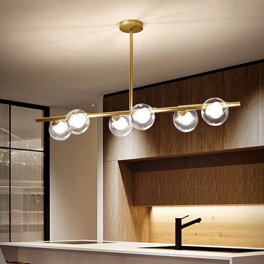 Tayvionna 6 - Light Kitchen Island Modern Linear Chandelier