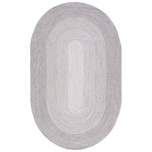 Trogdon Handmade Flatweave Performance Dark Grey/Light Grey Rug - 3 X 5 OVAL