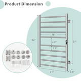 Curved Towel Rail Electric Towel Warmer - Missing 1 wall mount bracket, Special