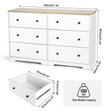 Multi-Use, 6 - Drawer Dresser, fully assembled, slight scratch & dent, bottom right