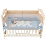 48 Inch Breathable Baby Swing Down Safety Bed Rail Guard-Gray