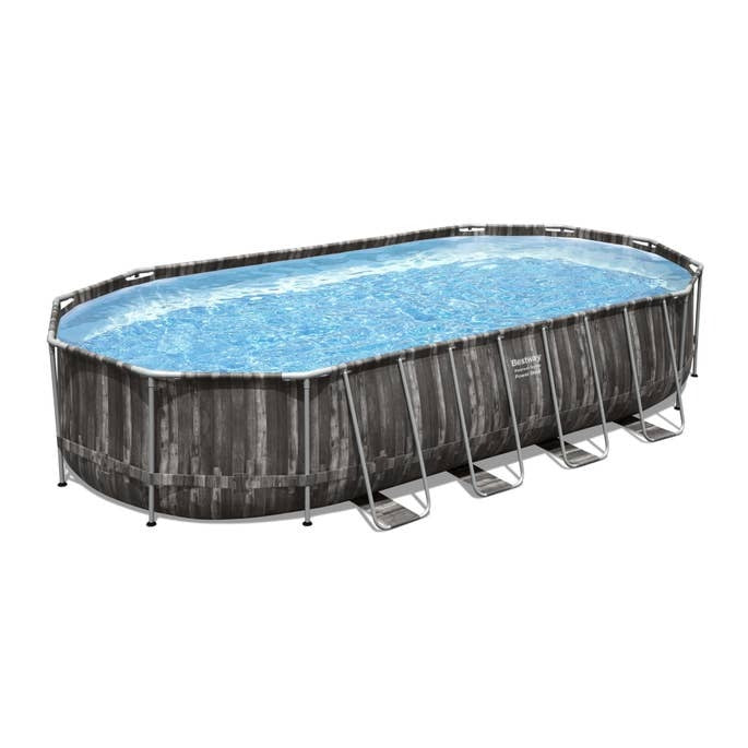 Power Steel 22’ X 12’ X 48’’ Above Ground Pool Set*brand new but pump and sand filter are missing*