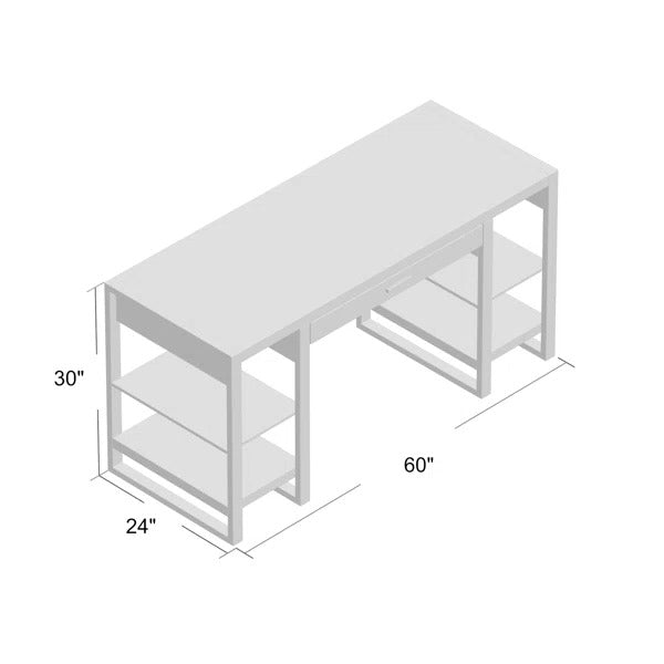 Theodulus Desk With Built-In USB ports