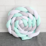 LOAOL Baby Crib Bumper Knotted Braided