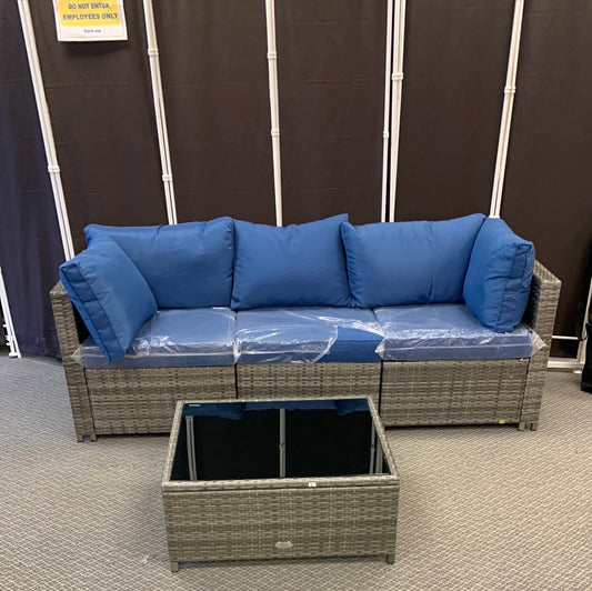 4 piece wicker set, assembled