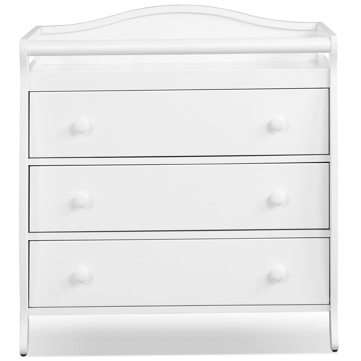 Baby Changing Table with 3 Drawers and Safety Belt-White, FULLY ASSEMBLED