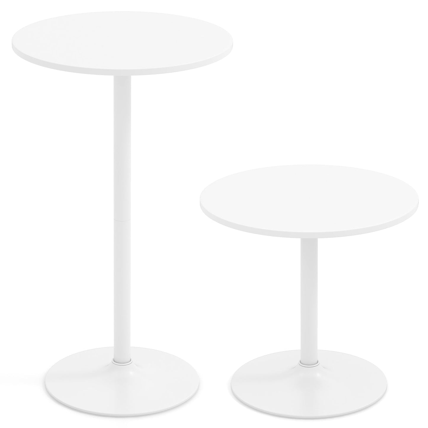 Round Bistro Table 40 Inch Bar Height Tall Coffee Cocktail Table-Set of 1