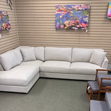 Thomasville Modern Fabric Sectional, display model, slightly marked