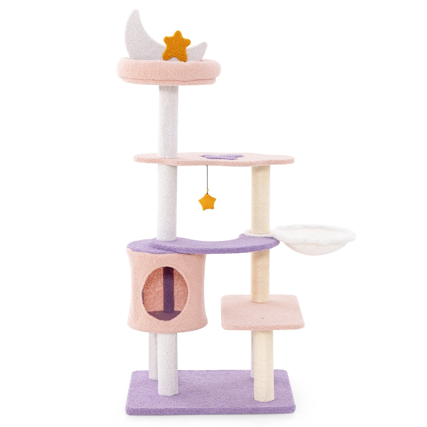 Multi-level Cat Tower with Sisal Covered Scratching Posts -S (Scratch and Dent)