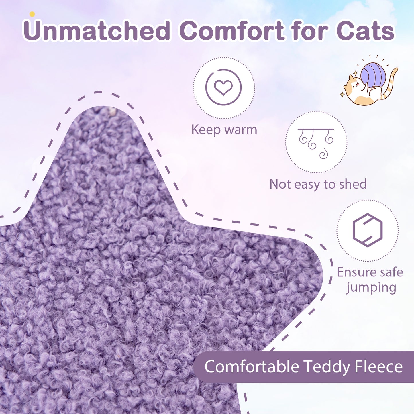 Multi-level Cat Tower with Sisal Covered Scratching Posts -S (Scratch and Dent)