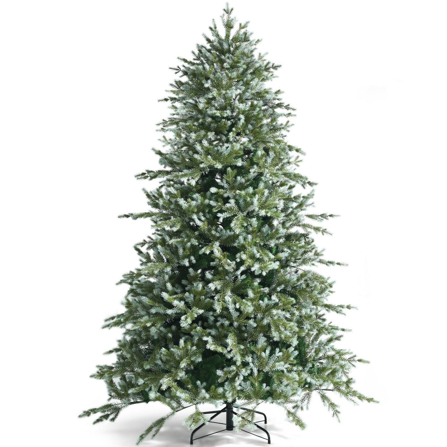 8 Feet Hinged Artificial Christmas Spruce Tree with Mixed PE and PVC Tips