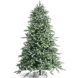 8 Feet Hinged Artificial Christmas Spruce Tree with Mixed PE and PVC Tips