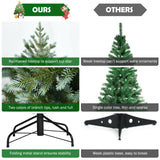 8 Feet Hinged Artificial Christmas Spruce Tree with Mixed PE and PVC Tips