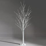 Pre-lit White Twig Birch Tree for Christmas Holiday with LED Lights-4 ft