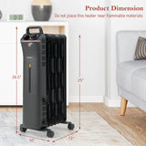 1500W Oil Filled Space Heater with 3-Level Heat