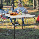 Folding Camping Table with All-Weather HDPE Tabletop and Rustproof Steel Frame-White (Copy)