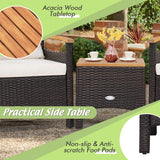 NO TAX, PLUS MAJOR MARKDOWN - 3 Pieces Patio Rattan Furniture Set,  White cushions, FULLY ASSEMBLED