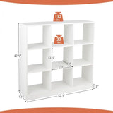 Modern 9-Cube Bookcase with 2 Anti-Tipping Kits for Books Toys Ornaments *SCRATCH & DENT*