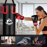 Filled Punching Bag Set for Adults- 56 lbs