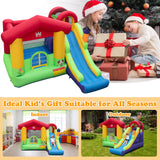 Inflatable Bounce House with Ocean Balls and 735W Air Blower, 1 Box, unassembled