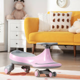 Wiggle Car Ride-on Toy with Flashing Wheels-Pink