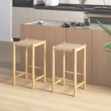 26 Inch Dining Bar Stool Set of 2-Natural