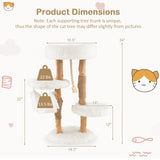 *SPECIAL* -Solid Wood Cat Tower with Jute Scratching Posts and Hanging Rope for Indoor Cats (Fully Assembled)