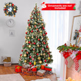 Hinged Christmas Tree with PVC Branch Tips and Warm White LED Lights-7.5 ft