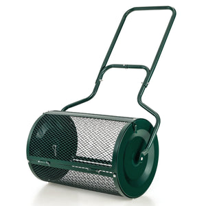 *Special* - 24” Peat Moss Spreader with Upgrade Side Latches and U-shape Handle-Green, unassembled