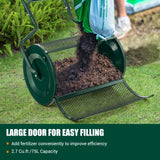 *Special* - 24” Peat Moss Spreader with Upgrade Side Latches and U-shape Handle-Green, unassembled