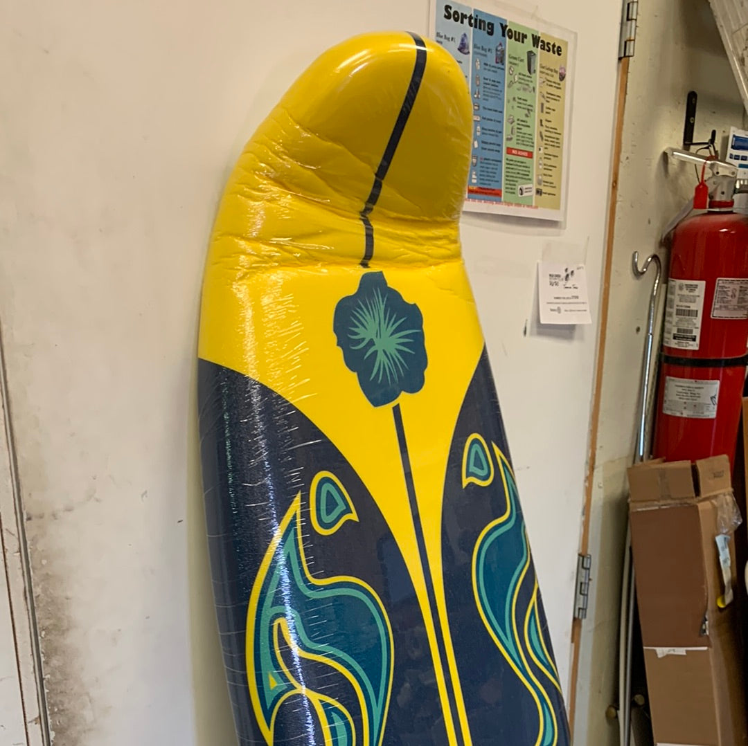 6ft surf board, bent upwards on bottom, still functionable, extra discount applied