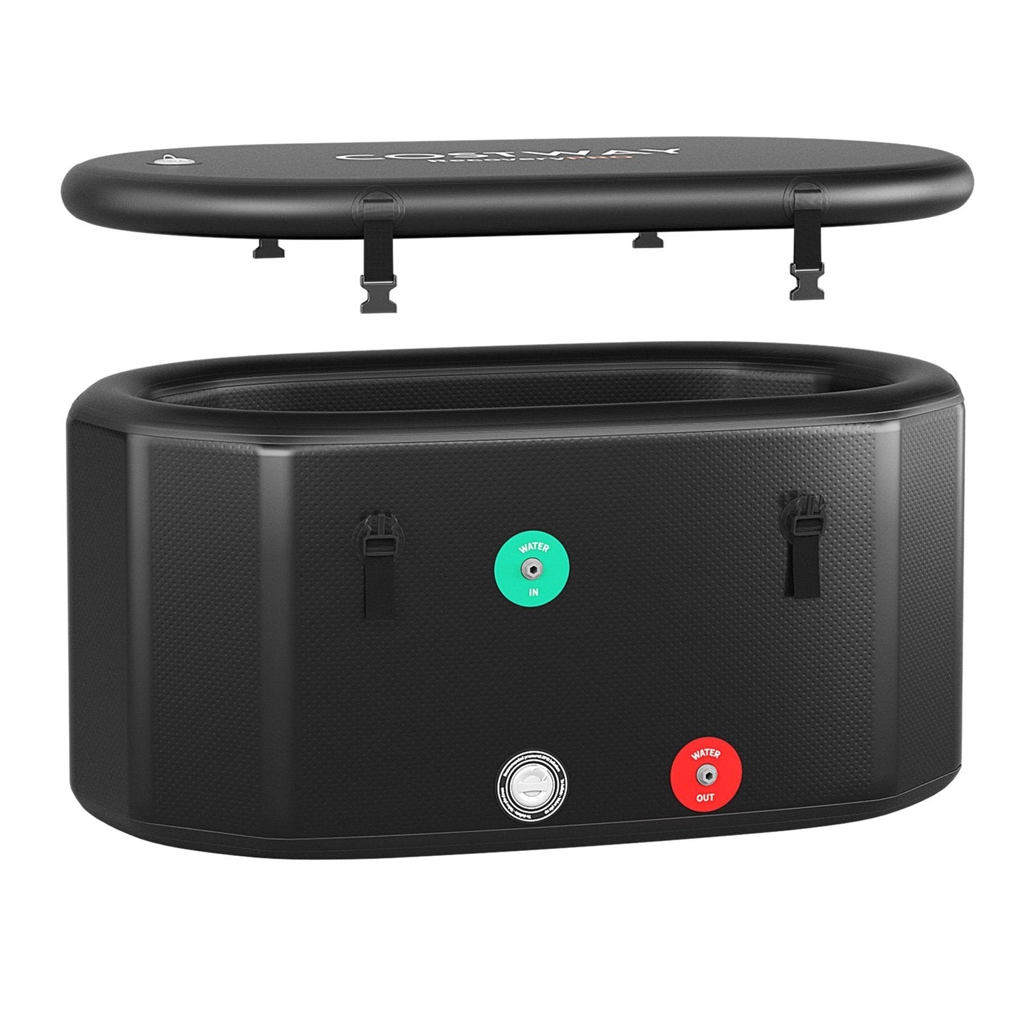 Portable Ice Bath Tub for Home with Lid and Cover-Black (Customer Return)