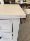 Narrow Console Table with 3 Storage Drawers and Open Bottom Shelf-Beige (Scratch and Dent)