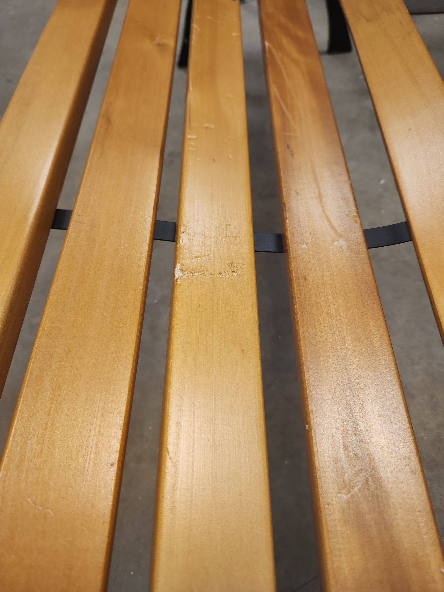 50'' Patio Park Garden Bench, Outdoor Furniture Rose Cast Iron Hardwood Frame (Fully Assembled)
