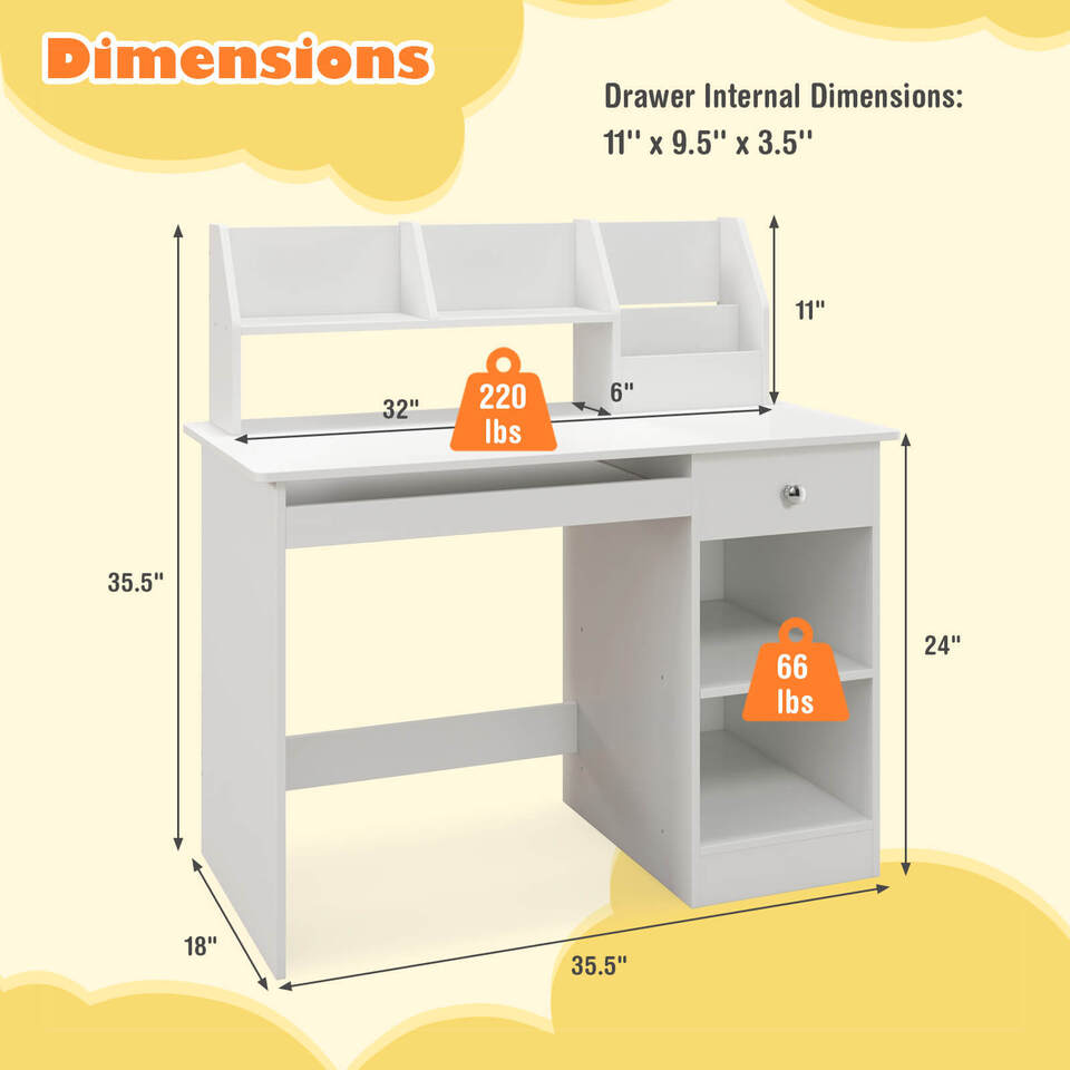 Kids Desk Children  *does not have keyboard tray* Fully Assembled