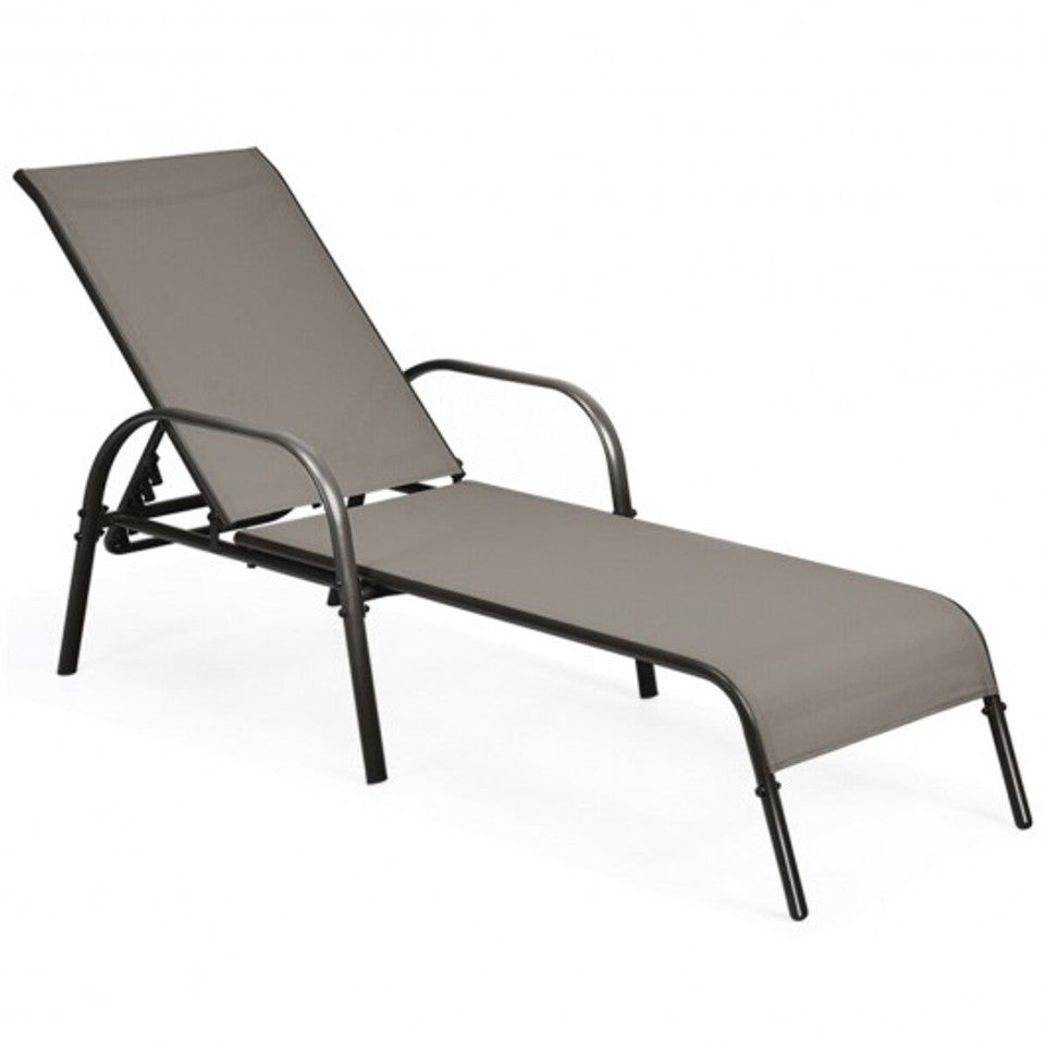 Patio Chaise Lounge Outdoor Folding Recliner Chair *FULLY ASSEMBLED* - OP70508CF