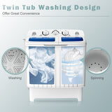 Portable Mini Compact Twin Tub Washing Machine Spin Dryer