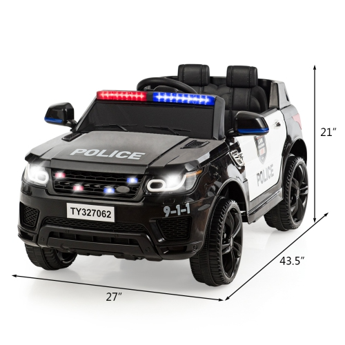 Kids 12V Electric Ride On Car with Remote Control Bluetooth, assembled - TY327435BK