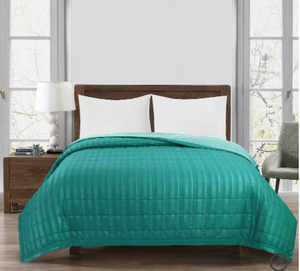 St Clair down alternative blanket - TEAL