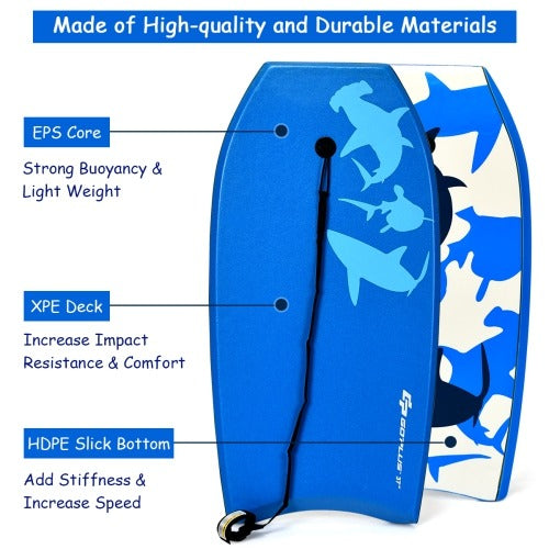 Lightweight Super Portable Surfing Bodyboard 33`` - OP3855-L