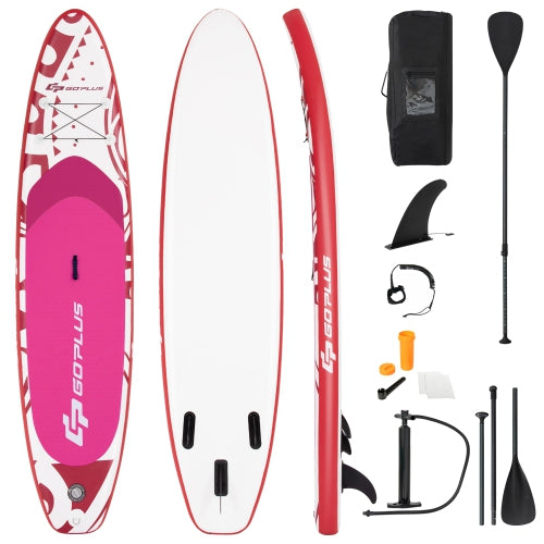 Goplus 11'Inflatable Stand Up Paddle Board SUP W/Carrying Bag Aluminum Paddle and pump