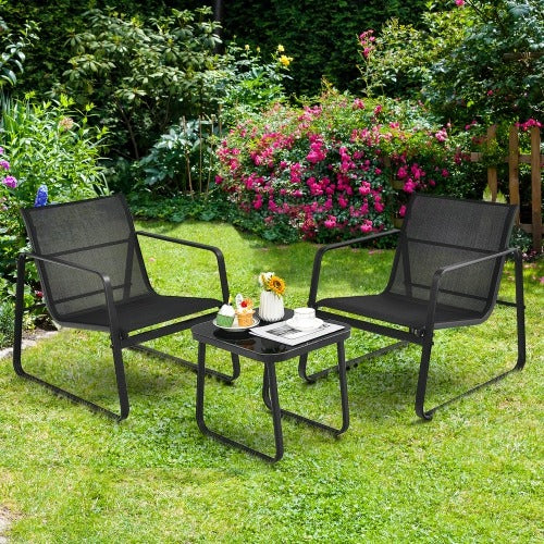 3PCS Patio Bistro Furniture Set *UNASSEMBLED/IN BOX* - NP10061BK