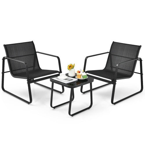 3PCS Patio Bistro Furniture Set *UNASSEMBLED/IN BOX* - NP10061BK