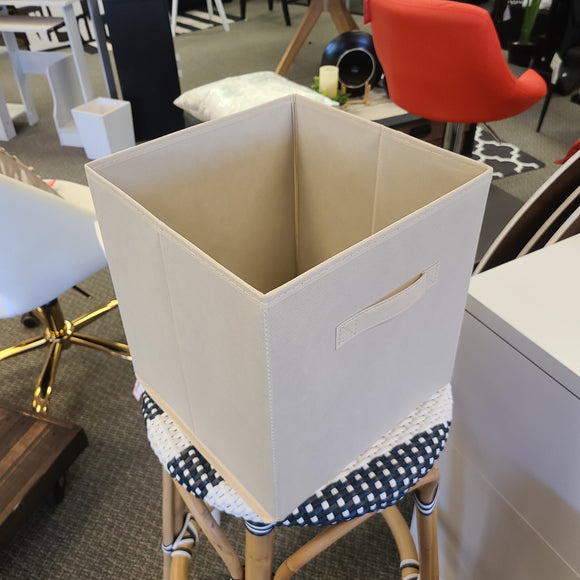 Fabric Storage Bin, Cream