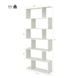 6 Tier S-Shaped Bookshelf