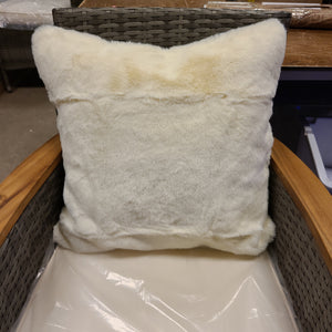 Fluffy Throw Pillow - WHITE/CREAM