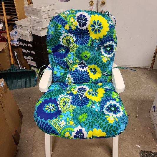 FLORAL PRINT OUTDOOR/INDOOR CUSHION *CHAIR NOT INCLUDED*