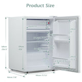 2.5 Cu Ft Compact Single Door Refrigerator with Freezer - EP24435US-WH