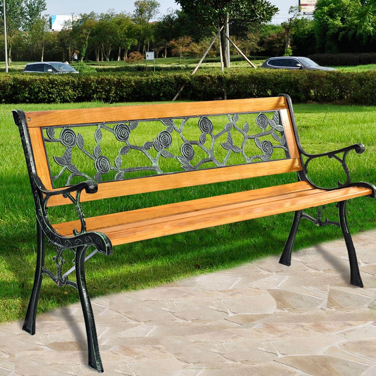 Patio Park Garden Bench *UNASSEMBLED/IN BOX* - OP2785