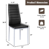 PVC Elegant Design Leather Dining Side Chair